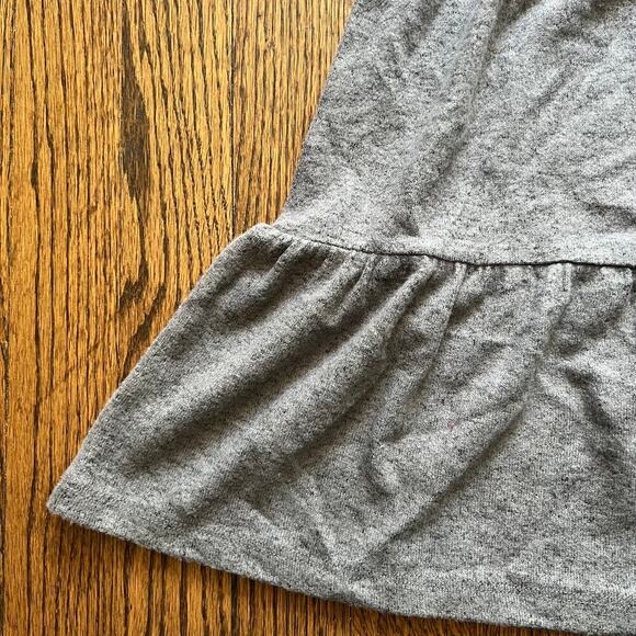 New Tucker & Tate Girl's Tiered Cozy Gray Slub Comfortable Short Sleeve Dress 5 - Picture 3 of 3